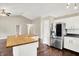 Bright kitchen with stainless steel appliances and butcher block kitchen island at 572 Quail Ridge Dr, Westfield, IN 46074