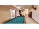 Finished basement with a pool table and rustic decor at 600 Old Moore Rd, Martinsville, IN 46151