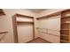 Spacious walk-in closet with custom shelving and hanging rods at 600 Old Moore Rd, Martinsville, IN 46151