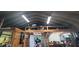Spacious garage interior featuring a mezzanine, offering ample storage and workspace at 600 Old Moore Rd, Martinsville, IN 46151