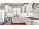 Stylish kitchen with white cabinets, stainless steel appliances, and a contrasting wood island at 6685 Chapel Xing, Zionsville, IN 46077