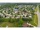Aerial view of the neighborhood showcasing the landscaping, nearby lake and well-maintained streets at 6927 Rose Tree Ct, Indianapolis, IN 46237