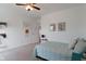 Bright bedroom with carpet floors and decorated white walls at 6927 Rose Tree Ct, Indianapolis, IN 46237
