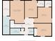 Second floor plan featuring five bedrooms, two bathrooms, a laundry, and walk-in closets at 6927 Rose Tree Ct, Indianapolis, IN 46237