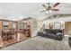 Open-concept living area flows into the dining area and kitchen at 7025 Chimney Rock Ct, Indianapolis, IN 46217