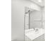 Bathroom vanity with modern sink, faucet, and large mirror at 8545 La Corrida Ct, Indianapolis, IN 46227