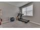 Bedroom featuring a treadmill, creating a dedicated workout space at 928 Ridge Rock Ln, Bargersville, IN 46106