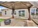 Back patio features a gazebo and overlooks a partially wooden deck, perfect for outdoor entertaining at 11254 N Sashing Way, Monrovia, IN 46157