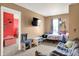bedroom featuring natural light, a tv, and playful decor at 1375 Crabapple Rd, Franklin, IN 46131