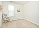 Bright bedroom with neutral carpet, fresh paint, and artwork on the walls at 15937 Marsala Dr, Fishers, IN 46037