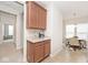 Breakfast nook featuring cabinet storage and a view of the hall and kitchen at 15937 Marsala Dr, Fishers, IN 46037