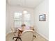 Casual dining area with round table, 4 chairs, and a pendant light fixture at 15937 Marsala Dr, Fishers, IN 46037