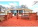 Backyard featuring a home with a spacious deck, creating an inviting outdoor living space at 1739 Forest Dr, Indianapolis, IN 46227