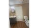 Functional bathroom featuring modern sink with vanity and a toilet, ideal for everyday use at 2180 N Irwin St, Indianapolis, IN 46219