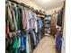 Spacious walk-in closet with ample storage for clothes, shoes, and accessories, organized with shelves and hanging rods at 3150 Green Brook Ln, Frankfort, IN 46041