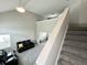 The living room has neutral paint, tall ceilings, and lots of light at 4925 Chip Shot Ln, Indianapolis, IN 46235