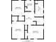 Upper floor plan showcasing bedrooms and a full bath, totaling 926 square feet at 552 Woodruff Pl W Dr, Indianapolis, IN 46201