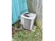 Exterior view of the air conditioning condenser on the side of the home at 5938 Price Ln, Indianapolis, IN 46254