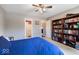 The bedroom offers a view of the ensuite bathroom and walk-in closet at 5967 Peregrine Blvd, Indianapolis, IN 46228