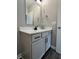 A bathroom with vanity and modern fixtures at 6350 Stallion Way, Indianapolis, IN 46260