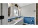 Bathroom with double vanity sink at 753 Walnut St, Franklin, IN 46131