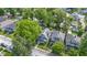 Aerial view of a charming home with a well-manicured lawn and inviting front porch at 909 N Parker Ave, Indianapolis, IN 46201