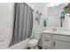 Clean bathroom features a shower, vanity, and decorative accents for a fresh, modern look at 11429 Lottie Cir, Noblesville, IN 46060