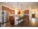 Modern kitchen with stainless steel appliances and granite countertops at 12976 Walbeck Dr, Fishers, IN 46037
