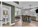 Finished basement with a sink, dining area, and kitchenette at 13304 Landwood Dr, Fishers, IN 46037