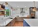 Bright kitchen with stainless steel appliances, white cabinets, and a view from the window at 13304 Landwood Dr, Fishers, IN 46037