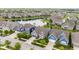 Suburban community with well-kept lawns, picturesque streets, and a peaceful pond, captured from above at 1505 Avondale Dr, Westfield, IN 46074
