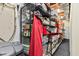 Unfinished basement area featuring ample storage space on wire shelving at 1505 Avondale Dr, Westfield, IN 46074