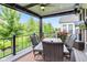 Covered deck with dining area and scenic view, perfect for outdoor dining at 1505 Avondale Dr, Westfield, IN 46074