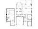 Detailed floor plan showing two floors including the bedrooms, recreation room, garage, and covered deck at 1505 Avondale Dr, Westfield, IN 46074