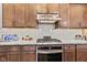 Kitchen detail featuring granite countertops, stainless appliances, and wood cabinetry at 1505 Avondale Dr, Westfield, IN 46074