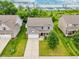 Aerial view of a well-maintained home and lawn with mature trees in a quiet suburban neighborhood at 1739 Wedgewood Pl, Avon, IN 46123
