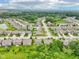 Aerial view of a suburban neighborhood with mature trees, a pond, and well-maintained lawns at 1739 Wedgewood Pl, Avon, IN 46123