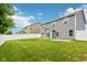 Backyard with a large green space, white fence, and two-story home at 1739 Wedgewood Pl, Avon, IN 46123