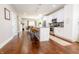 Sleek kitchen with stainless steel appliances and an island with barstool seating at 2014 W Michigan St, Indianapolis, IN 46222