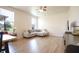 Cozy living room with light-colored walls, flooring, and a comfortable grey sectional sofa at 2101 Shadow Fox Dr, Columbus, IN 47201