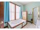 Spacious bathroom with jacuzzi tub, walk-in shower, and plenty of natural light offers spa-like serenity at 239 E 11Th St, Indianapolis, IN 46202