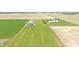 A panoramic aerial view of a property highlighting surrounding land, landscaping, and structures at 3301 N 200 W, Franklin, IN 46131