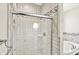 A marble tiled shower next to soaking tub at 3301 N 200 W, Franklin, IN 46131