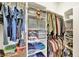 Organized closet space featuring shelving, hanging clothes, and ample storage solutions at 3301 N 200 W, Franklin, IN 46131
