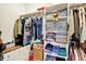 Walk-in closet with organized shelving and hanging clothes, maximizing storage at 3301 N 200 W, Franklin, IN 46131