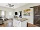 Modern eat-in kitchen with an island, granite countertops, and modern fixtures at 3301 N 200 W, Franklin, IN 46131