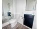 Modern bathroom with a stylish vanity, sleek fixtures, and contemporary design at 4635 Stansbury Ct, Indianapolis, IN 46254
