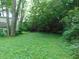 A large, lush backyard offering plenty of space and privacy, backing up to a wooded area at 4747 Guion Rd, Indianapolis, IN 46254