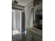 Bathroom featuring a modern vanity and barn door access to the shower at 496 Tague St, Greenfield, IN 46140