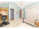 This bedroom features a vaulted ceiling, closet, and neutral carpet at 5104 W Prairiewood Dr, Muncie, IN 47304